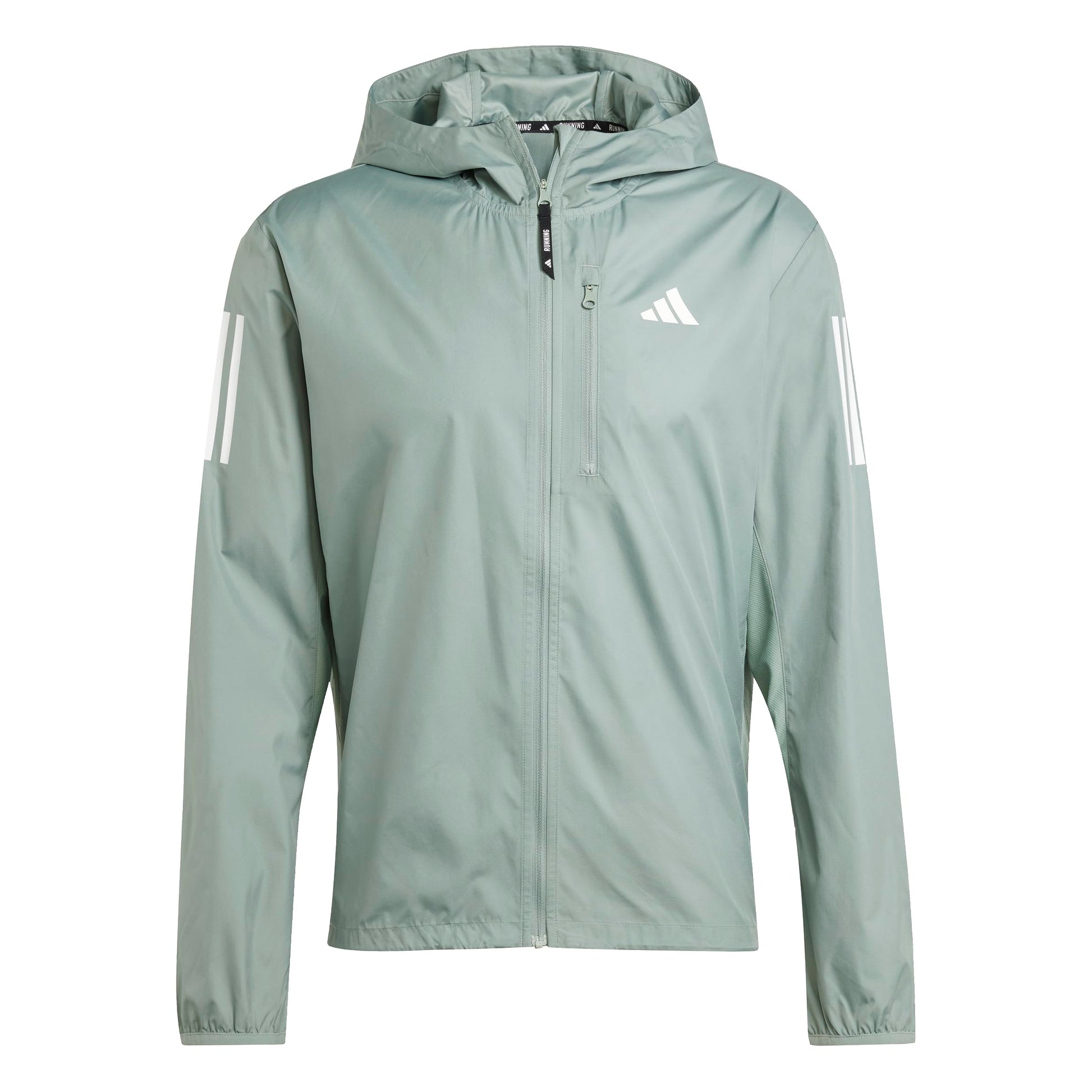 adidas Mens Own The Run Jacket Silver Green - Renee Lane Company