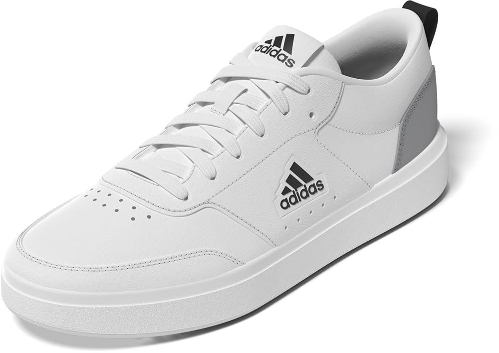 adidas Mens Park Street Sneaker White/White/Black 6 - Renee Lane Company