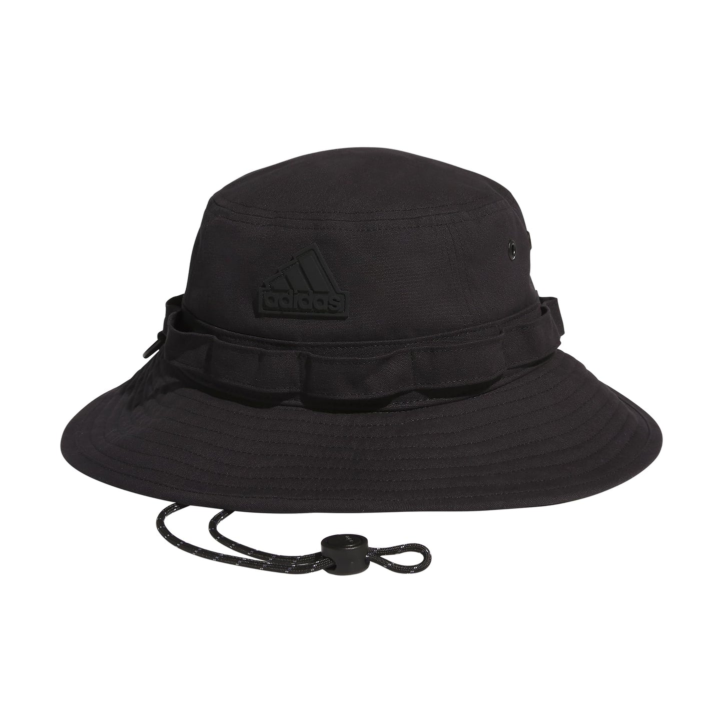 adidas Mens Parkview Boonie Bucket Hat with Adjustable Drawstring Black/Grey Six - Renee Lane Company
