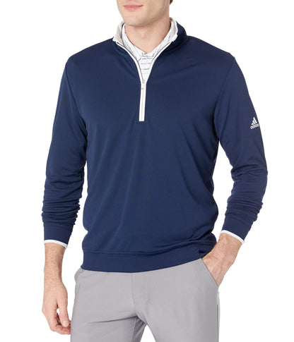 adidas Mens Quarter Zip Pullover Collegiate Navy X-Large - Renee Lane Company