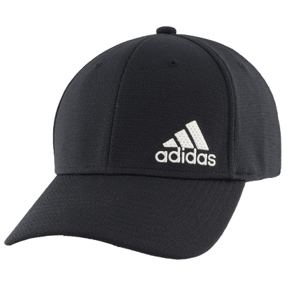 adidas Mens Release 2 Structured Stretch Fit Cap Black/White Large-X-Large - Renee Lane Company