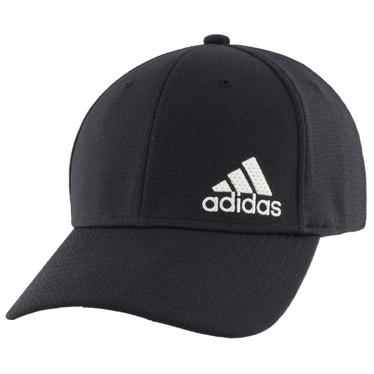 adidas Mens Release 2 Structured Stretch Fit Cap Black/White Large-X-Large - Renee Lane Company