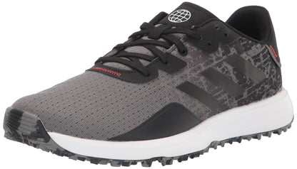 adidas Mens S2G Spikeless Golf Shoes Grey Four/Core Black/Grey Six 7 - Renee Lane Company