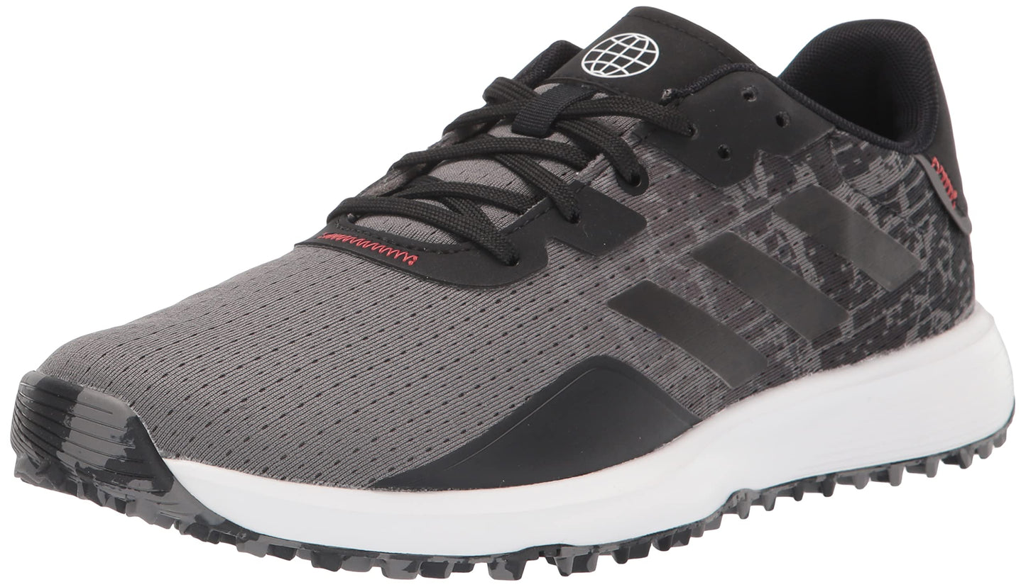 adidas Mens S2G Spikeless Golf Shoes Grey Four/Core Black/Grey Six 7 - Renee Lane Company