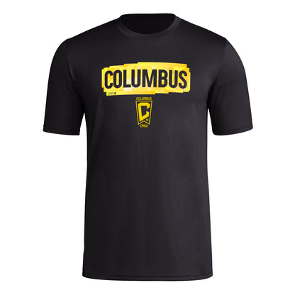 adidas Mens Short Sleeve Pre-Game T-Shirt Black/Columbus Crew Medium - Renee Lane Company