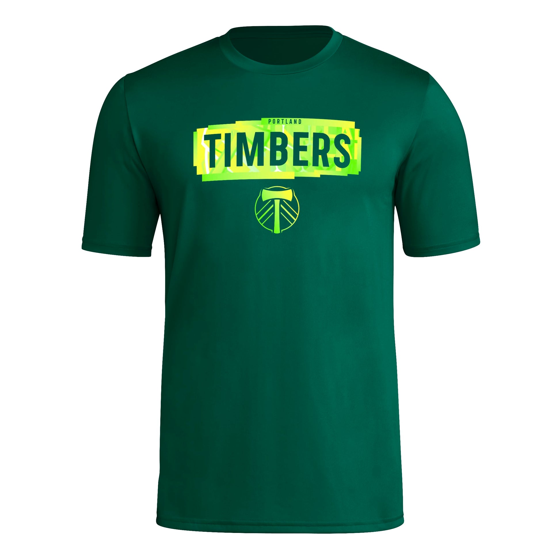 adidas Mens Short Sleeve Pre-Game T-Shirt Dark Green/Portland Timbers 3X-Large - Renee Lane Company