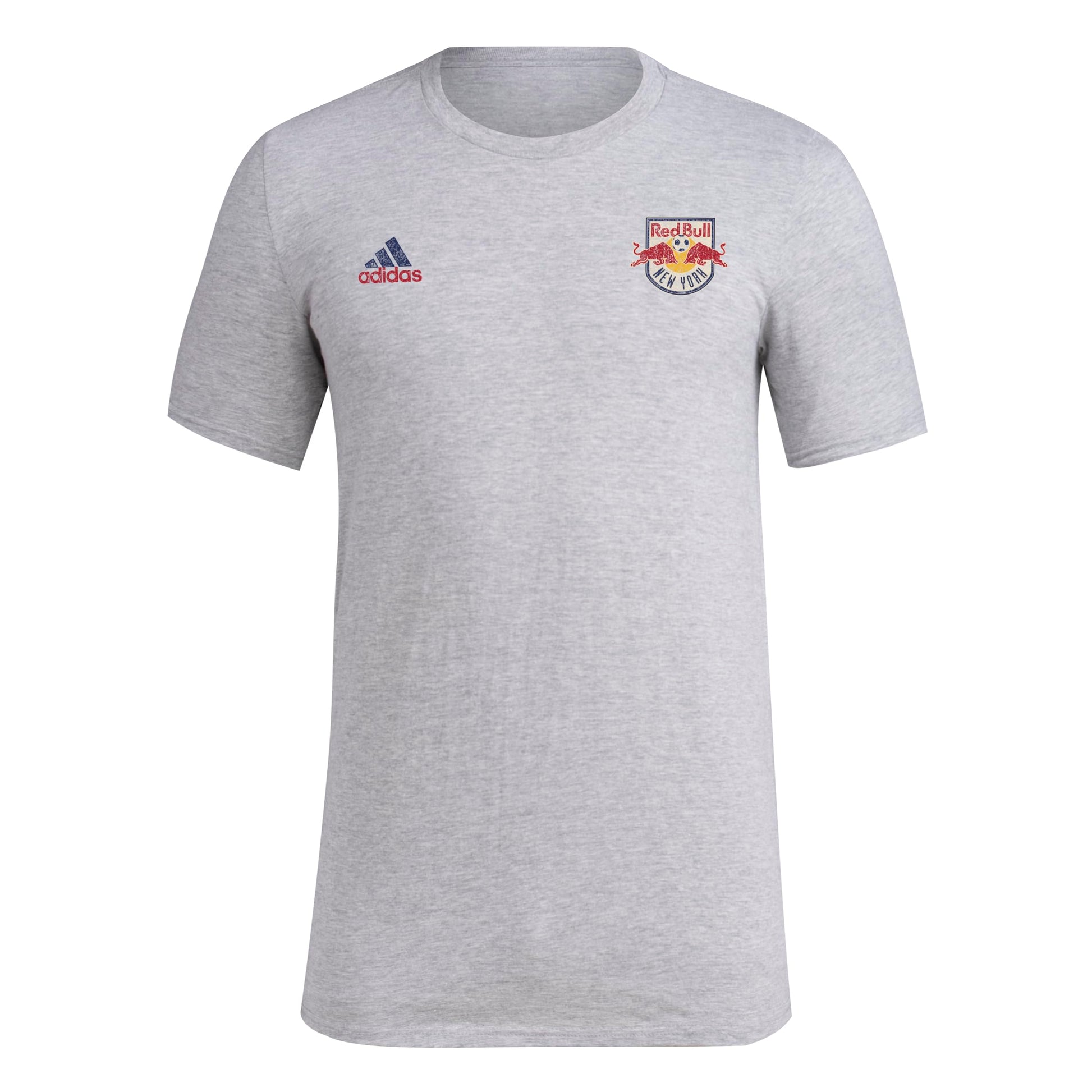 adidas Mens Short Sleeve Pre-Game T-Shirt Medium Grey Heather/New York Red Bulls X-Large - Renee Lane Company