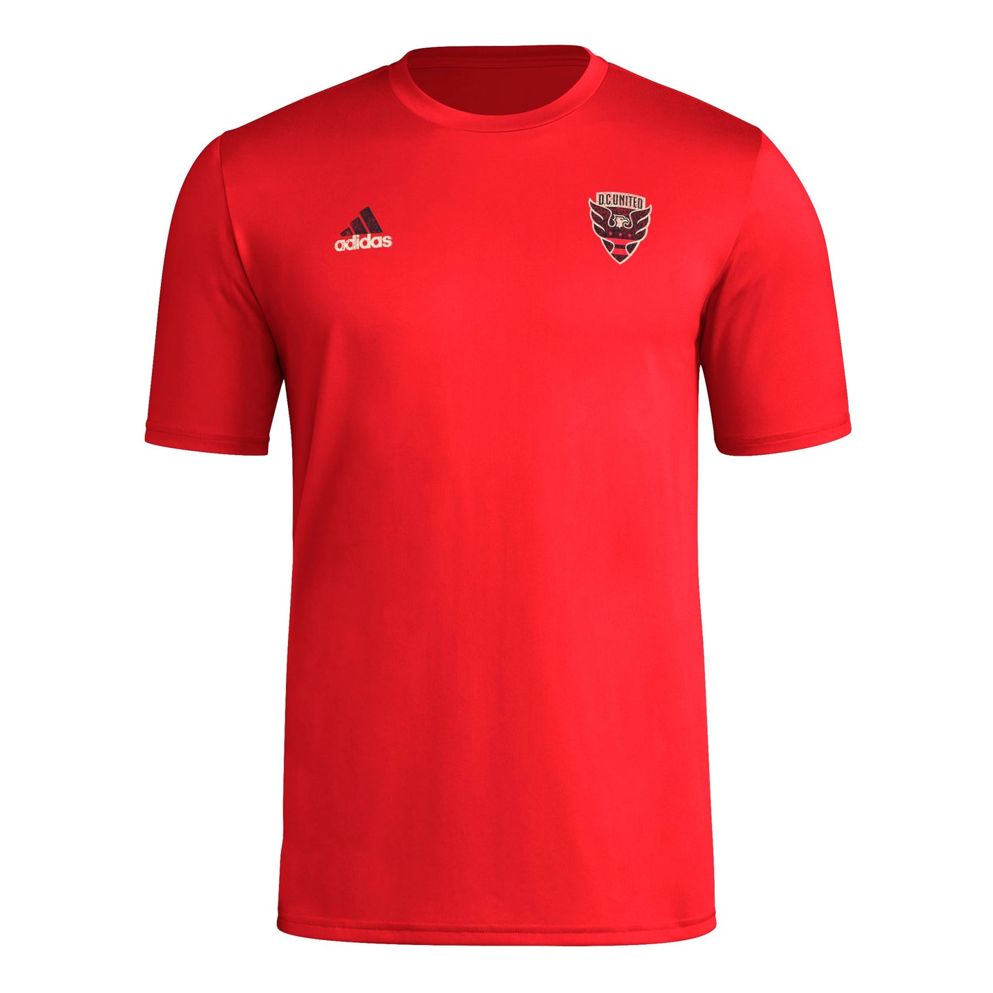 adidas Mens Short Sleeve Pre-Game T-Shirt Red/D.C. United 3X-Large - Renee Lane Company