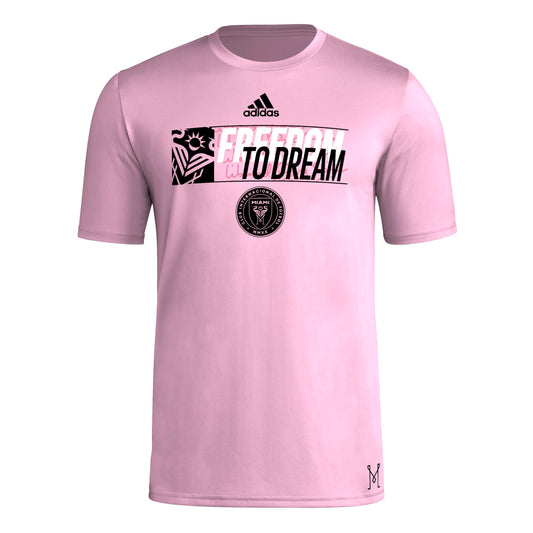 adidas Mens Size CF Short Sleeve Pre-Game T-Shirt True Pink/Club Inter De Futbol Miami XX-Large Tall - Renee Lane Company
