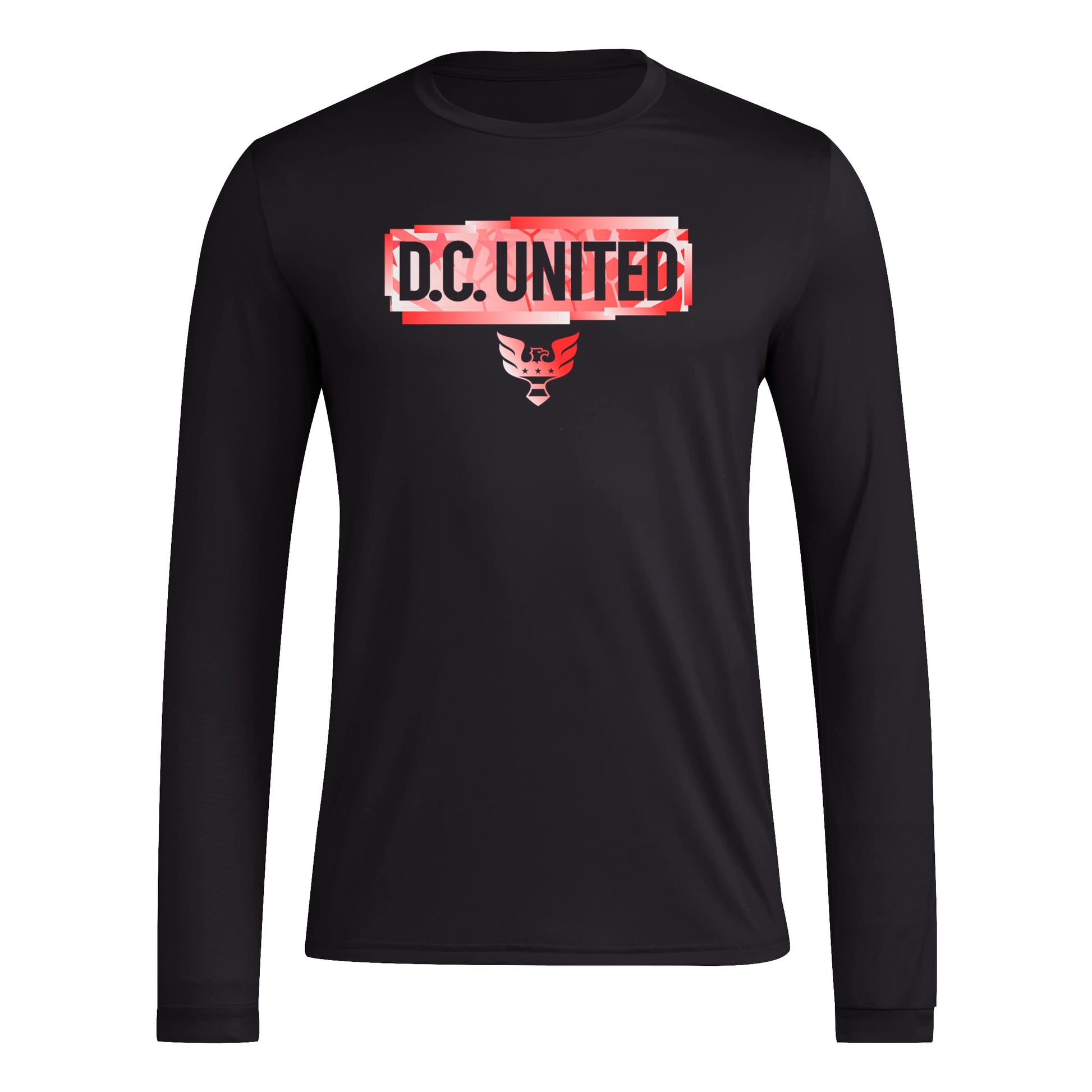 adidas Mens Size Long Sleeve Pre-Game T-Shirt Black/D.C. United X-Large Tall - Renee Lane Company