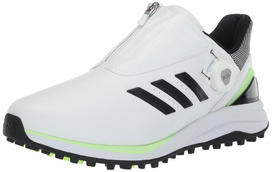 adidas Mens Solarmotion Spikeless BOA Lightstrike 24 Golf Shoes Footwear White/Core Black/Green Spark 15 - Renee Lane Company