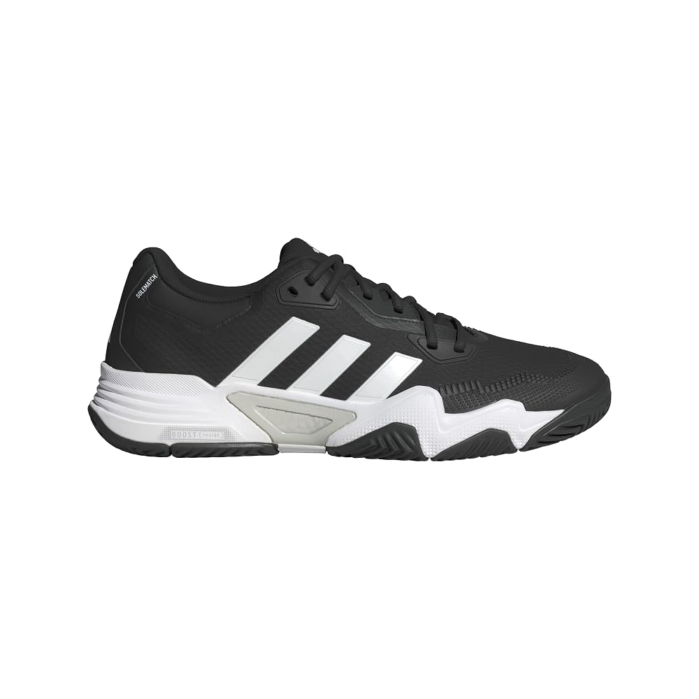 adidas Mens Solematch Control 2 Tennis Sneaker Black/White/Silver Metallic 6.5 - Renee Lane Company