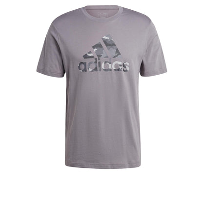 adidas Mens Tall Size Camouflage Badge of Sport Graphic T-Shirt Grey - Renee Lane Company