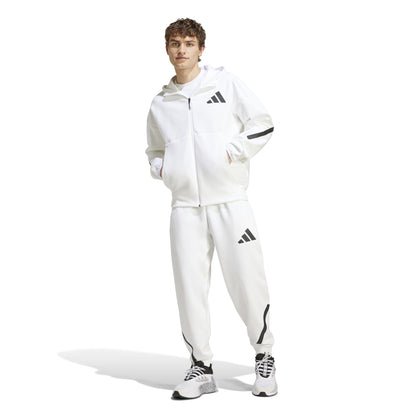 adidas Mens Tall Size Z.N.E. Full-Zip Hoodie White - Renee Lane Company