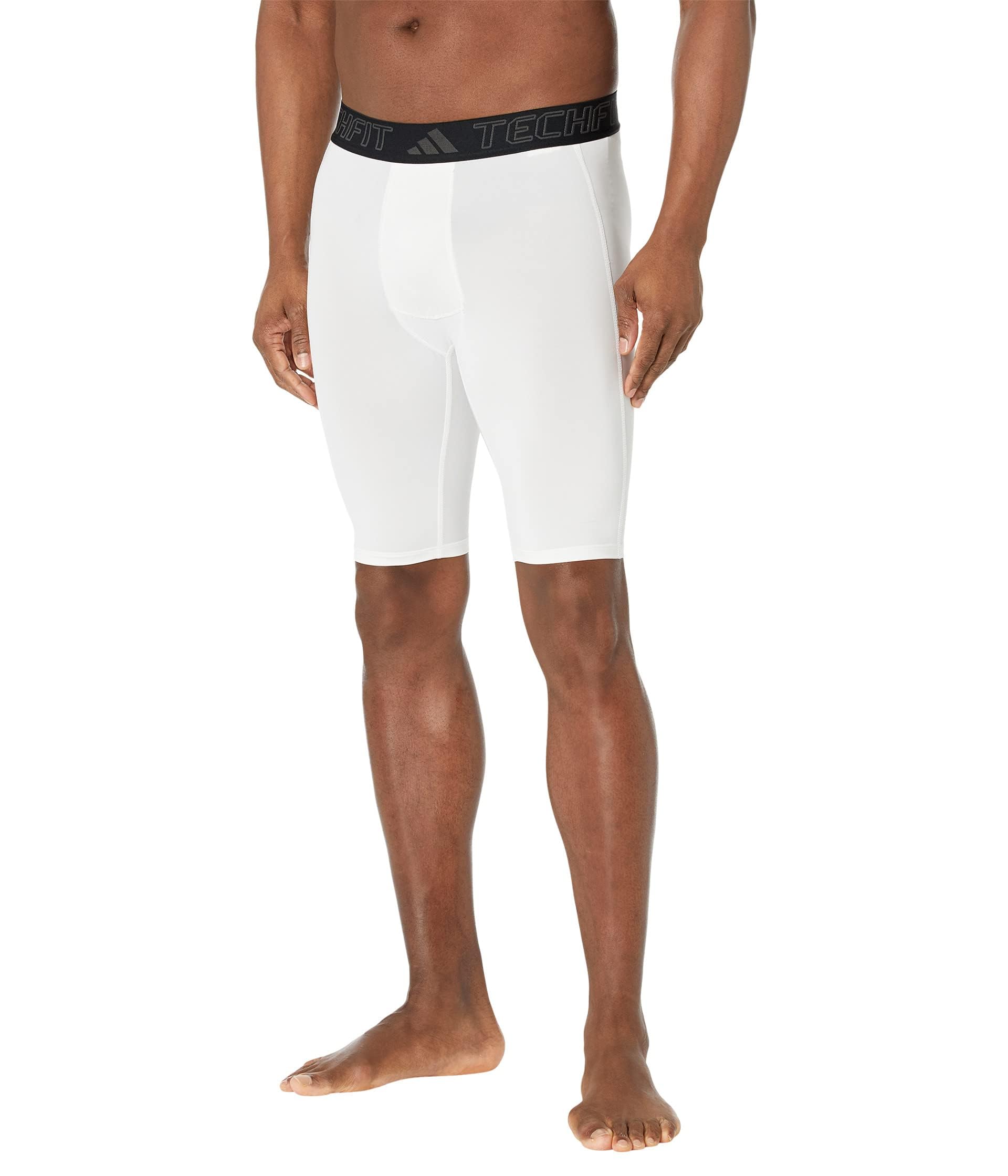 adidas Mens Techfit AEROREADY Training Short Tights White Small - Renee Lane Company