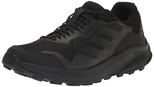 adidas Mens Terrex Trailrider Trail Running Shoe Black/Black/Grey 7 - Renee Lane Company