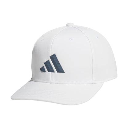 adidas Mens Three Bar Structured Snapback Adjustable Fit Hat 2.0 White/Onix Grey One Size - Renee Lane Company