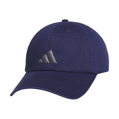adidas Mens Ultimate Hat Relaxed Crown Adjustable Fit Strapback Cotton Baseball Cap Dark Blue/Grey - Renee Lane Company