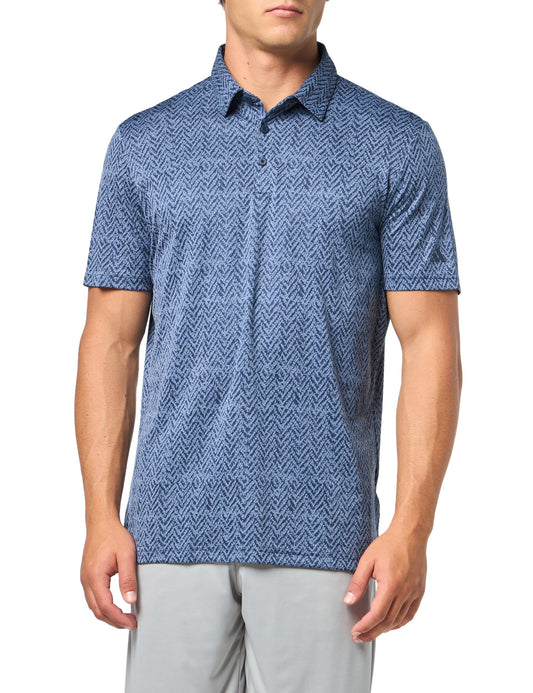 adidas Mens Ultimate365 Jacquard Polo Shirt Conavy - Renee Lane Company