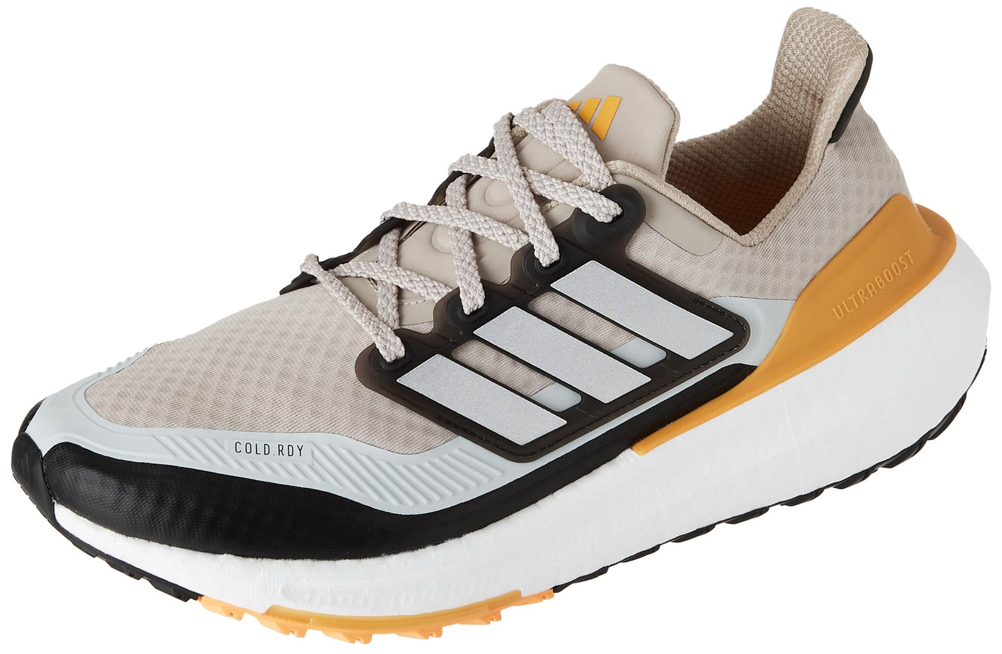 adidas Mens Ultraboost Light Cold.RDY Sneaker Wonder Beige/Silver Metallic/Flash Orange 13 - Renee Lane Company