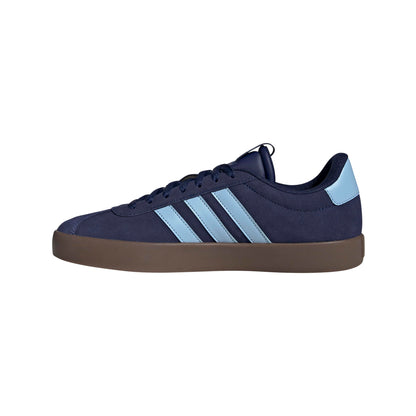 adidas Mens VL Court 3.0 Sneaker Dark Blue/Clear Sky/Gold Metallic 7.5 - Renee Lane Company