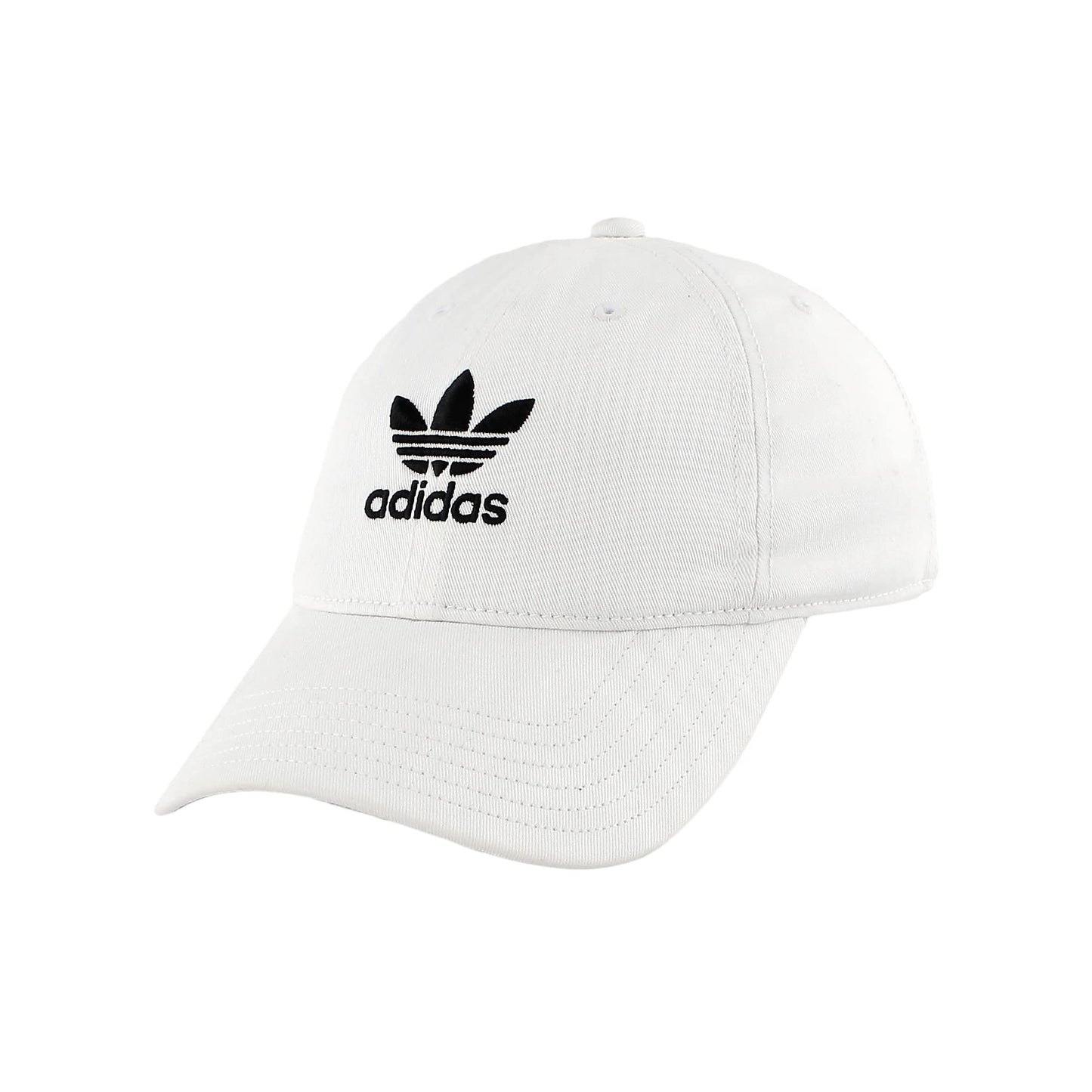 adidas Originals Boys Youth Originals Washed Relaxed Strapback White/Black One Size - Renee Lane Company