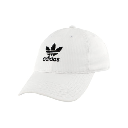 adidas Originals Boys Youth Originals Washed Relaxed Strapback White/Black One Size - Renee Lane Company