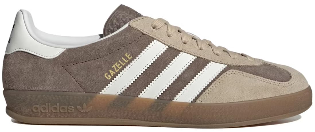 adidas Originals Gazelle Indoor Mens Sneaker (Earth Strata Cloud White 10) - Renee Lane Company
