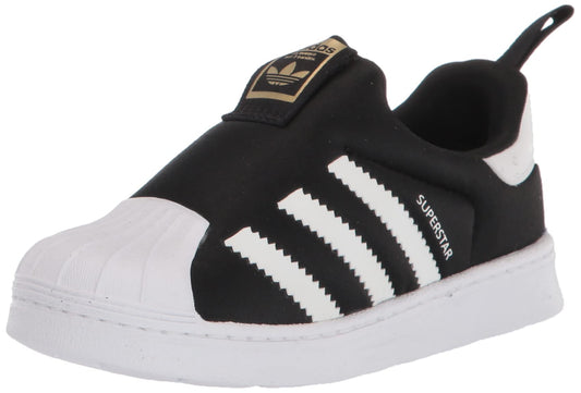 adidas Originals Kids Superstar 360 Sneaker Core Black/White/Gold Metallic 7.5 US Unisex Toddler - Renee Lane Company