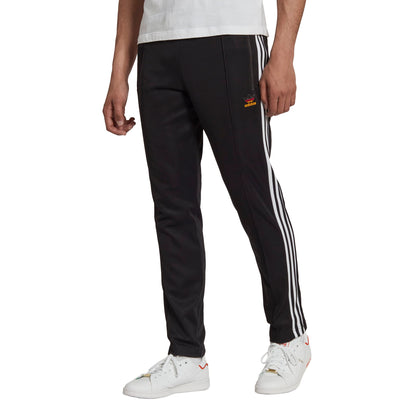 adidas Originals Mens Beckenbauer Track Pants Black/White/Team Power Red XX-Large - Renee Lane Company