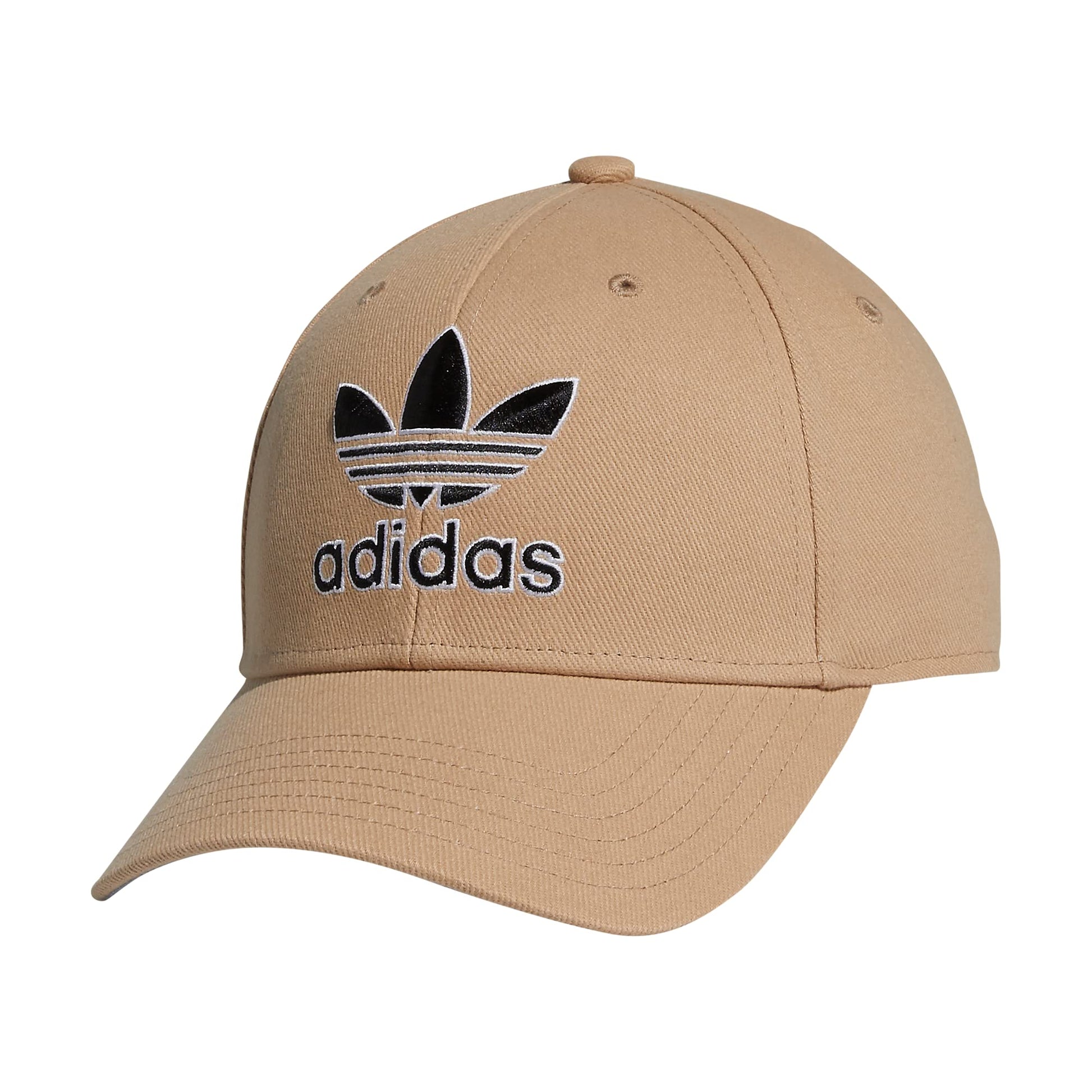 adidas Originals Mens Icon 2.0 Structured Precurve Snapback Cap Magic Beige/Black/White One Size - Renee Lane Company