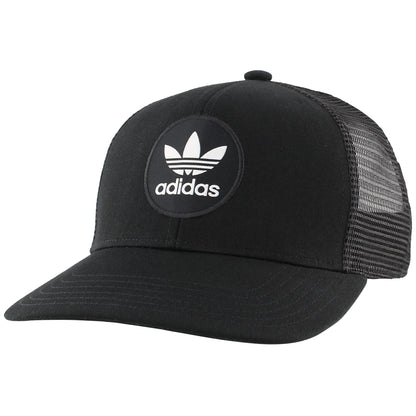 adidas Originals Mens Originals Circle Mesh Snapback Black/White One Size - Renee Lane Company