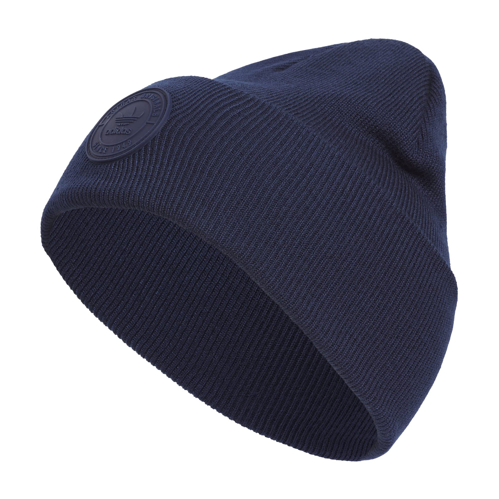 adidas Originals Resort 4" Wide Cuff Fold Beanie Tall Fit Night Indigo/Night Indigo one_Size - Renee Lane Company