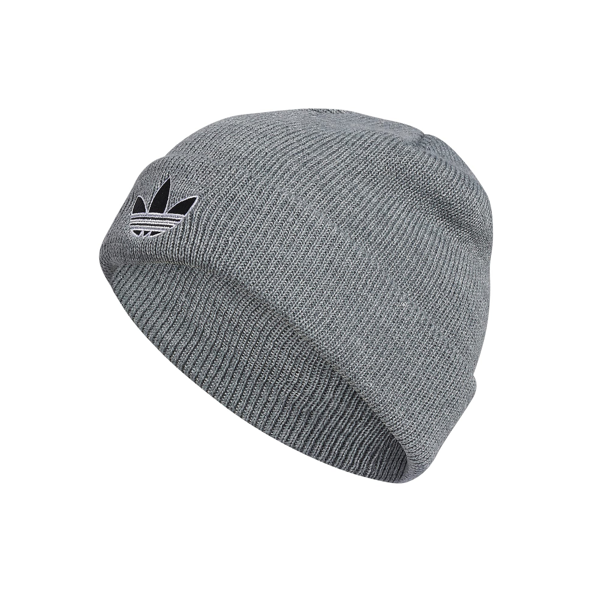 adidas Originals Sunday Cuff Beanie Heather Grey/Black/White One Size - Renee Lane Company