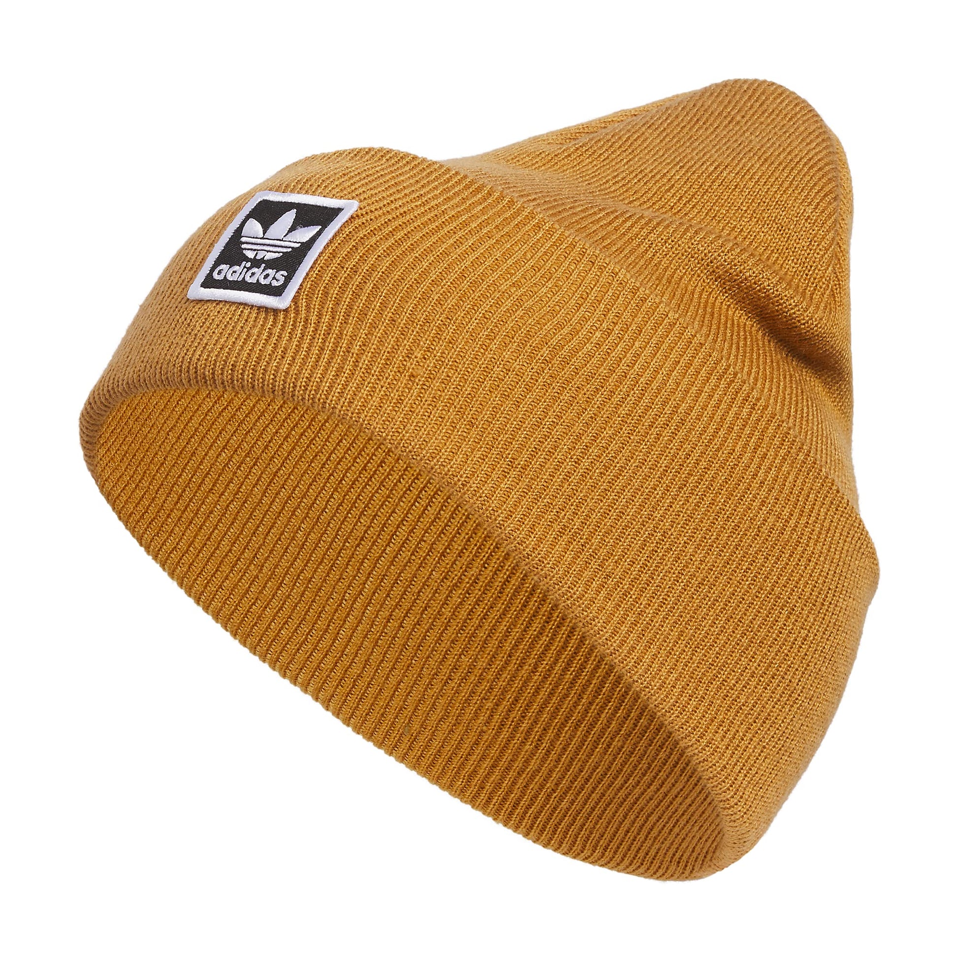 adidas Originals Tall Utility Cuff Beanie Mesa Brown/Black/White 23 One Size - Renee Lane Company