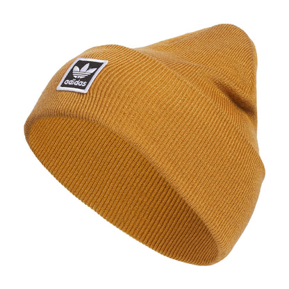 adidas Originals Tall Utility Cuff Beanie Mesa Brown/Black/White 23 One Size - Renee Lane Company