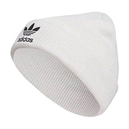 adidas Originals Trefoil Beanie White-Orbit Grey/Black 23 One Size - Renee Lane Company