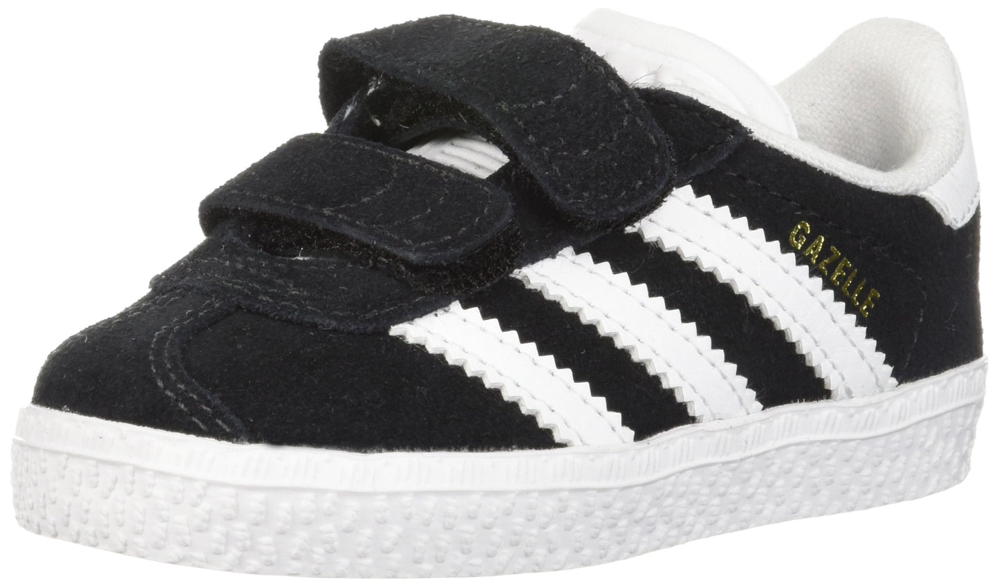 adidas Originals Unisex-Baby Gazelle Running Shoe Black/White/White 10Toddler - Renee Lane Company