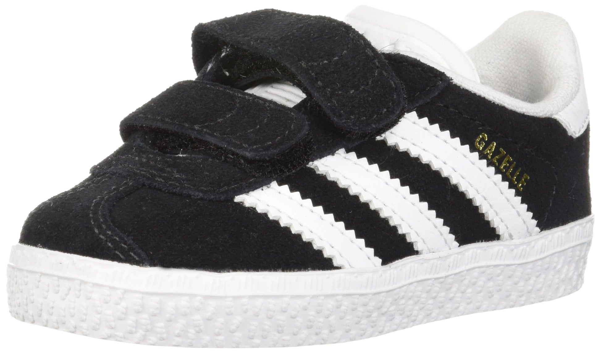 adidas Originals Unisex-Baby Gazelle Running Shoe Black/White/White 10Toddler - Renee Lane Company