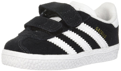 adidas Originals Unisex-Baby Gazelle Running Shoe Black/White/White 10Toddler - Renee Lane Company
