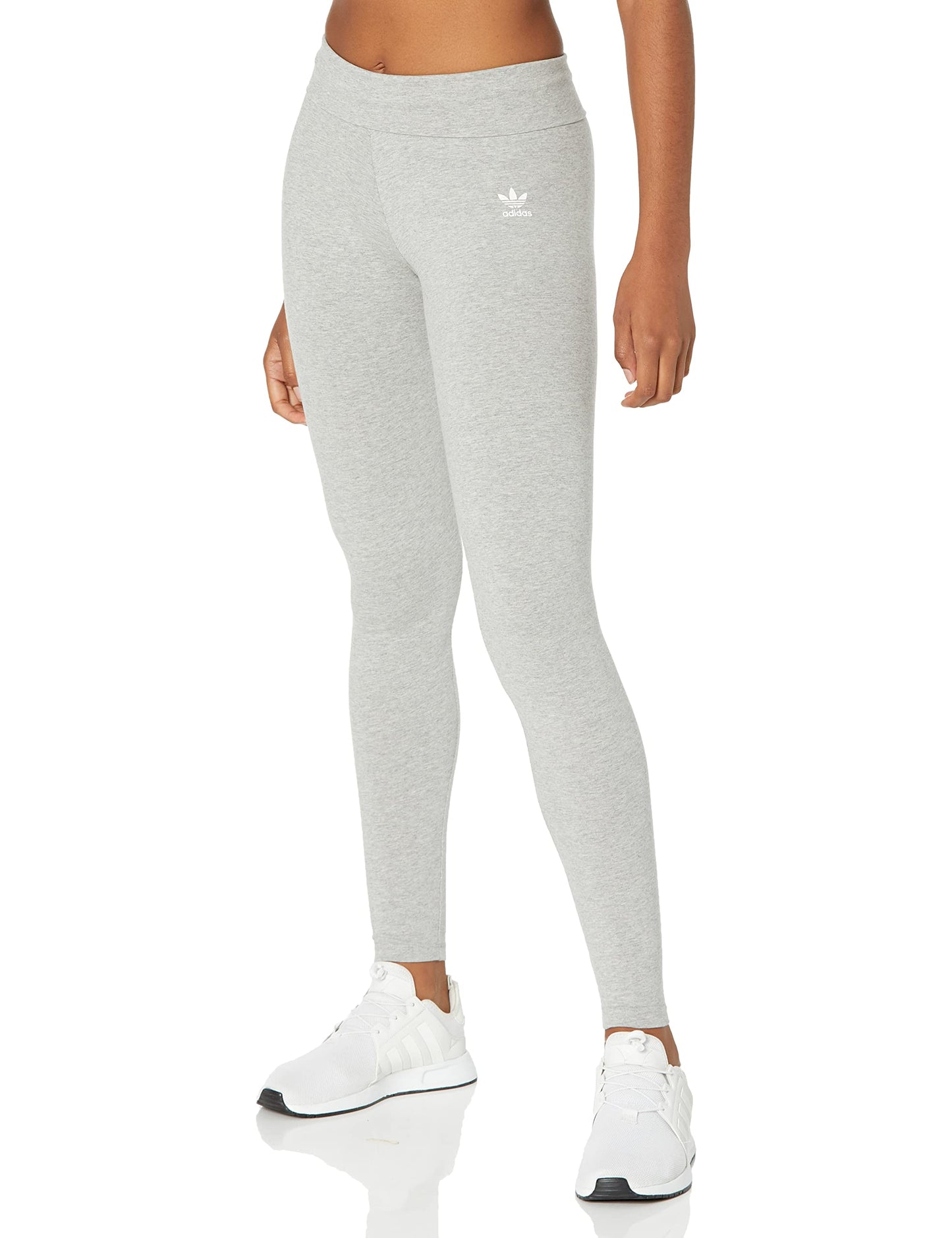 adidas Originals Womens Adicolor Essentials Leggings Medium Grey Heather 2X - Renee Lane Company