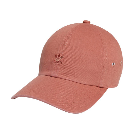adidas Originals Womens Mini Logo Relaxed Adjustable Cap Magic Earth Red/Magic Earth Red One Size - Renee Lane Company