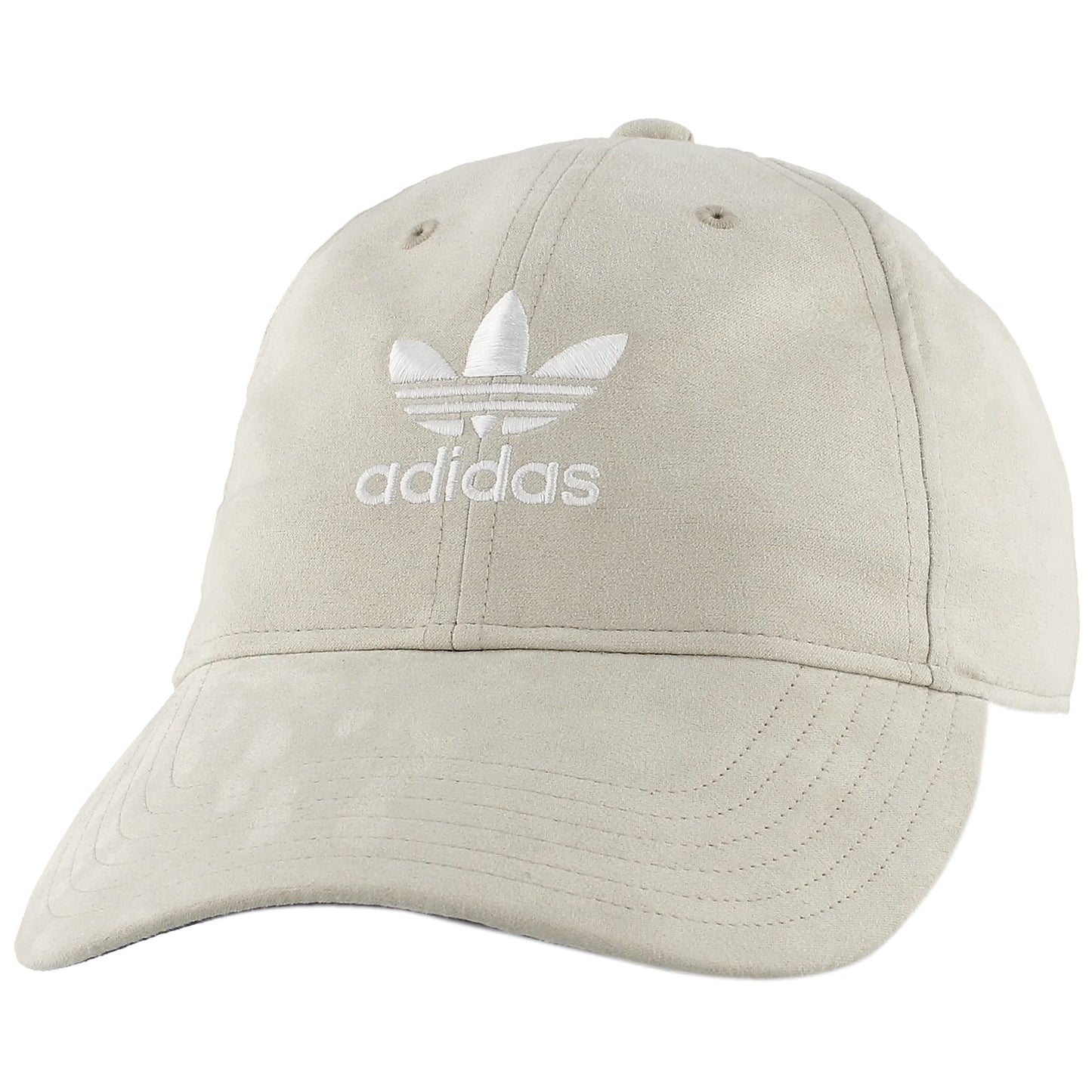 adidas Originals Womens Originals Relaxed Plus Strapback Clear Brown Suede/White One Size - Renee Lane Company