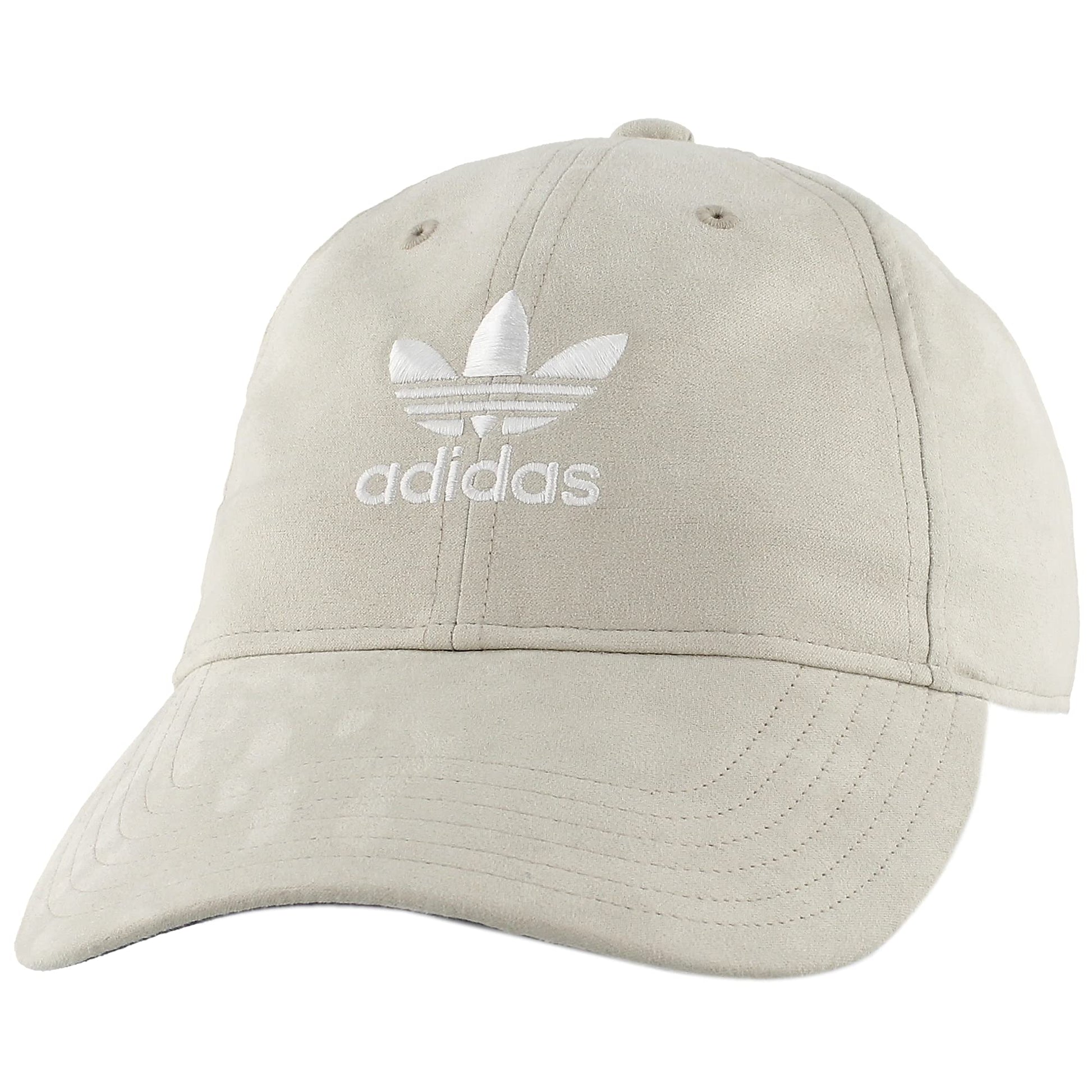 adidas Originals Womens Originals Relaxed Plus Strapback Clear Brown Suede/White One Size - Renee Lane Company