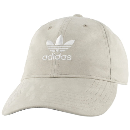adidas Originals Womens Originals Relaxed Plus Strapback Clear Brown Suede/White One Size - Renee Lane Company