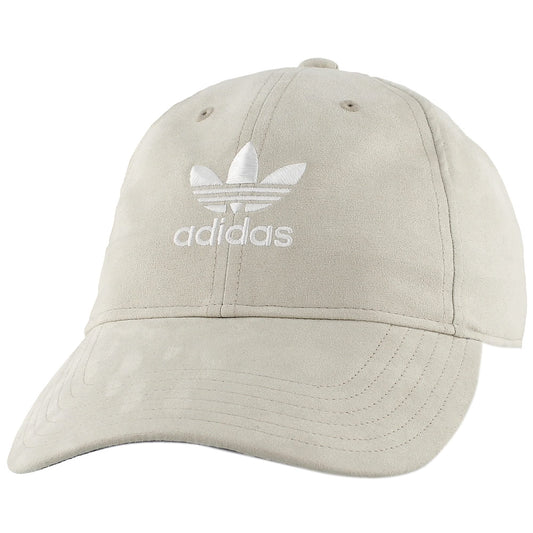 adidas Originals Womens Originals Relaxed Plus Strapback Clear Brown Suede/White One Size - Renee Lane Company