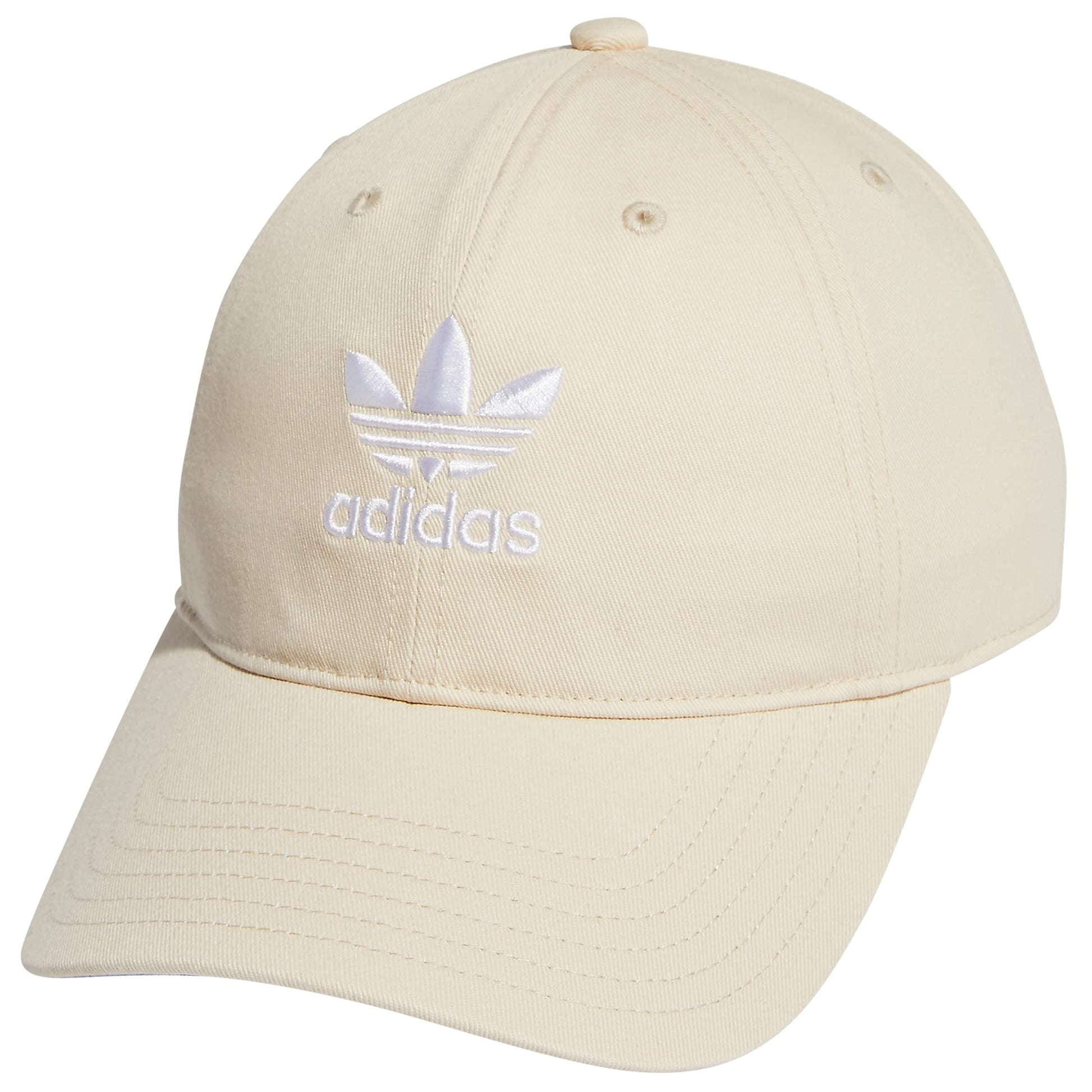 adidas Originals Womens Relaxed Fit Adjustable Strapback Cap Wonder White/White One Size - Renee Lane Company