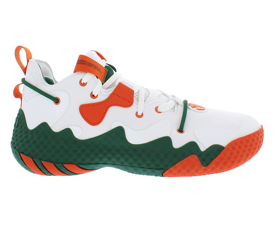 adidas Sm Harden Vol 6 Unisex Shoes Size 12 Color: White/Green/Orange-White - Renee Lane Company