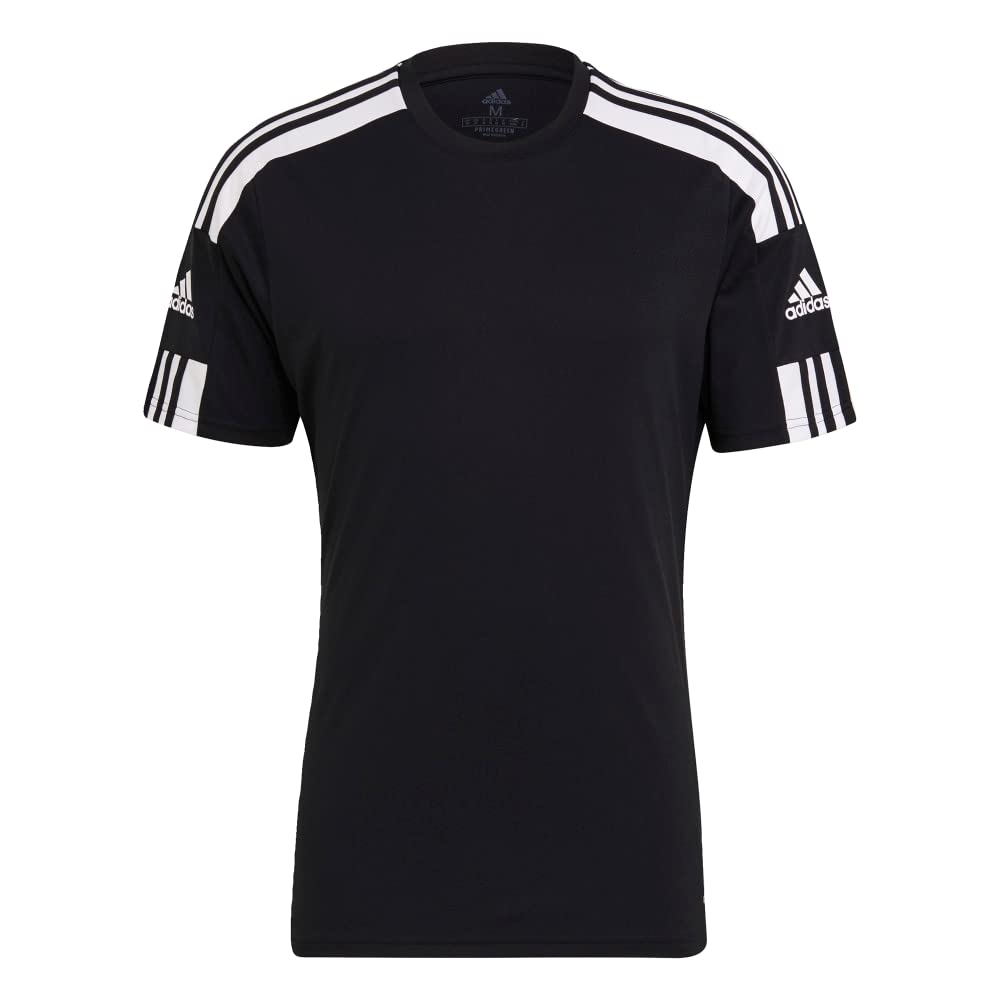 adidas Squadra 21 Short Sleeve Jersey - Mens Soccer S Black-White - Renee Lane Company
