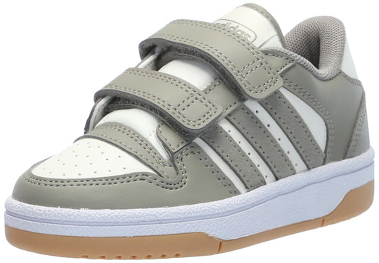 adidas Turnaround Elastic Lace Basketball Sneaker Silver Pebble/Silver Pebble/Cloud White 1 US Unisex Little Kid - Renee Lane Company